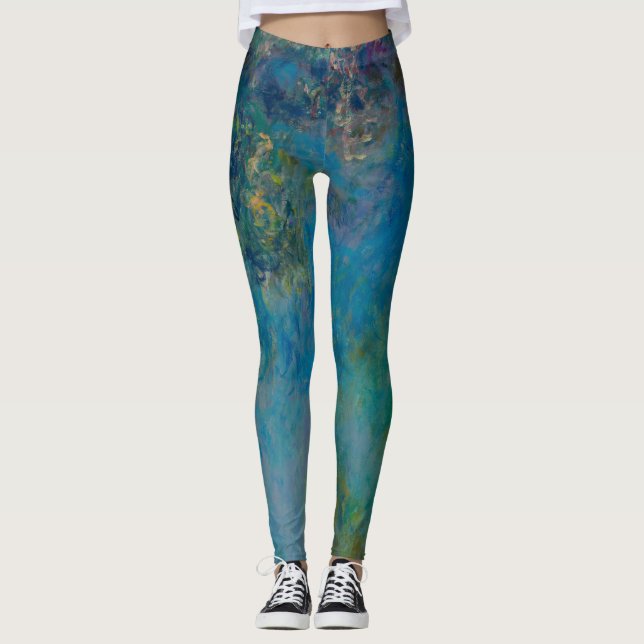 Leggings Claude Monet Wisteria Art Floral GalleryHD (Devant)