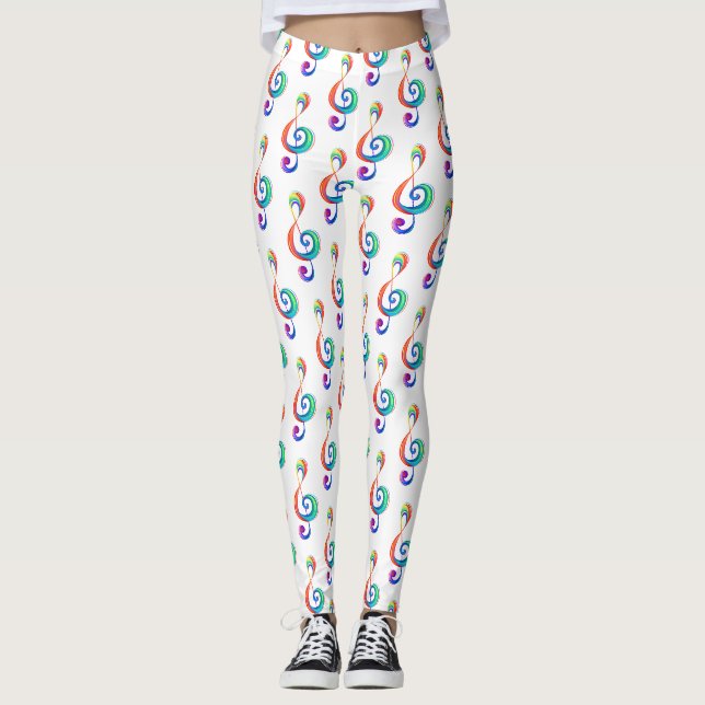 Leggings Clé arc-en-ciel (Devant)