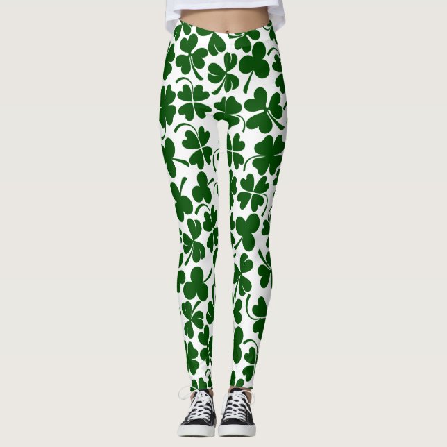 Leggings Clocher shamrock chanceux (Devant)