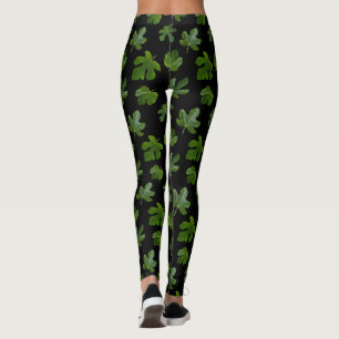 Leggings Closeup de feuilles vertes isolé sur arrière - pla