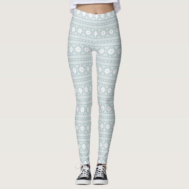 Leggings Cloud Blue Fair Isle (Devant)
