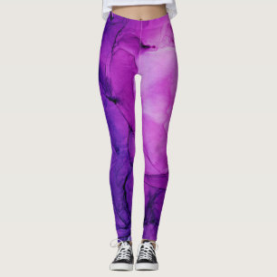 Leggings Cloud d'encre tourbillonner Abstraite tendance vio