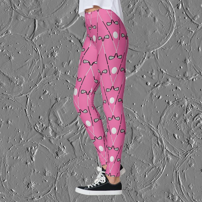 Leggings Club de golf motif rose vif (Créateur téléchargé)