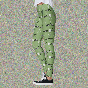 Leggings Club de golf motif vert doux
