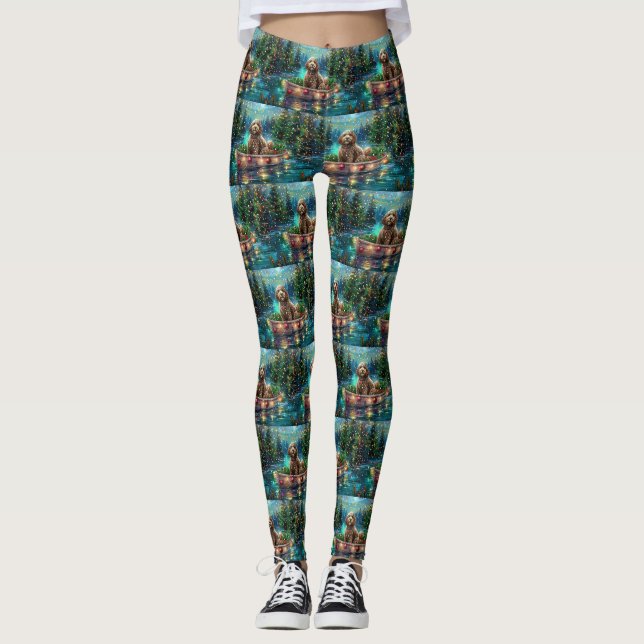 Leggings Cockapoo Christmas Festive Voyage (Devant)