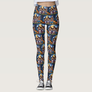 Leggings Cocker Chiens espagnols Citrouille Halloween Funny