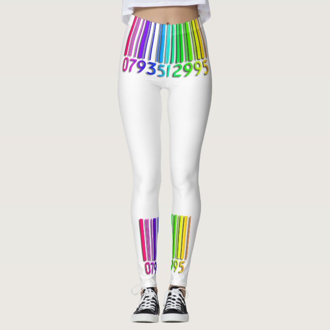 Leggings Code barre arc-en-ciel (Devant)