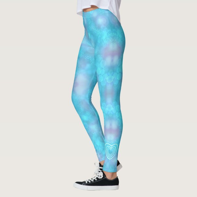 Leggings Coeur bleu hiver (Gauche)