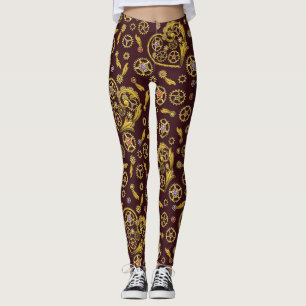 Leggings Coeur des engrenages Steampunk