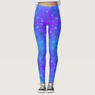 Leggings Coeurs bleus éparpillés dans bague en diamant tour