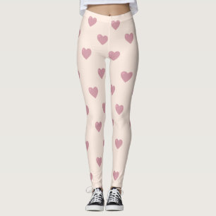 Leggings Coeurs d'amour Pastel