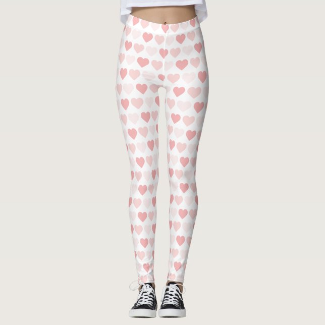 Leggings Coeurs de rose simple et moderne (Devant)