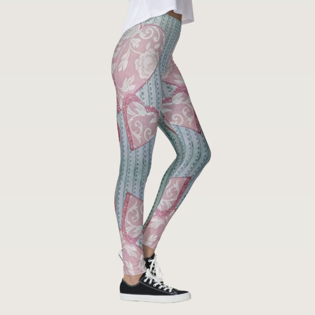 Leggings Coeurs En Dentelle Vintage (Droite)