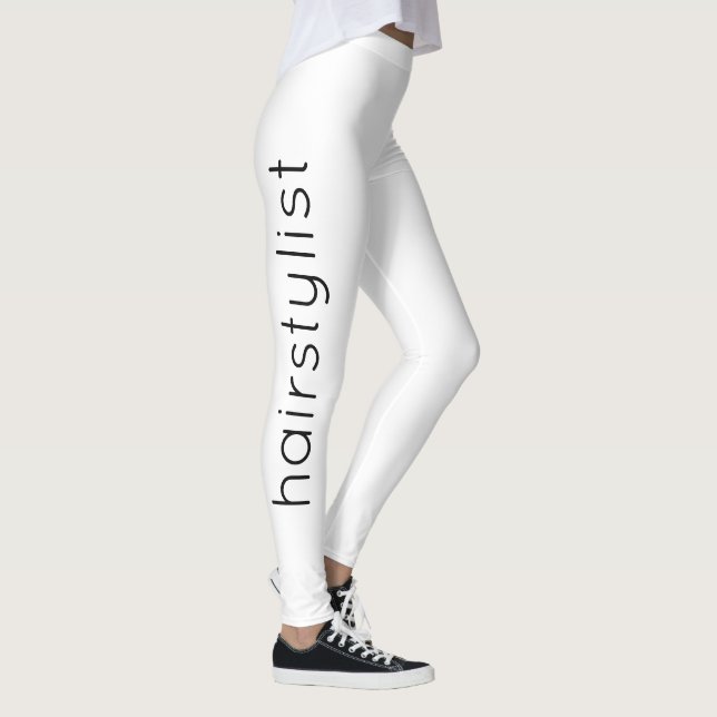 Leggings Coiffeur noir blanc moderne élégant Spa Salon (Droite)