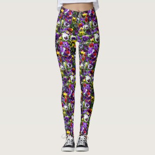 Leggings Collage de photos Pansy : Kaleidoscope de la beaut