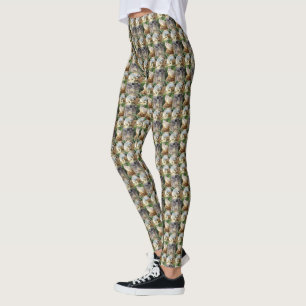 Leggings Collage photo Sleepy Meerkat,