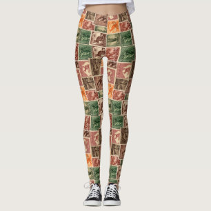 Leggings Collection australienne vintage de timbres-poste