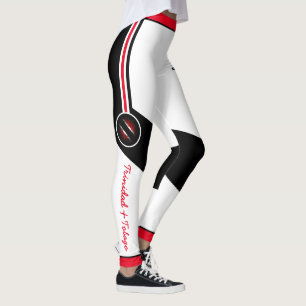 Leggings Colonnes patriotiques Trinité-et-Tobago avec nom