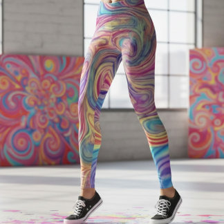 Leggings Color Swirls 