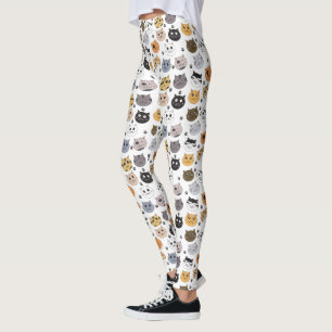 Leggings Coloré Cute Funny Chats & Motif Paw
