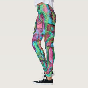 Leggings Coloré rocheux ou grondé avec des teintes doucemen