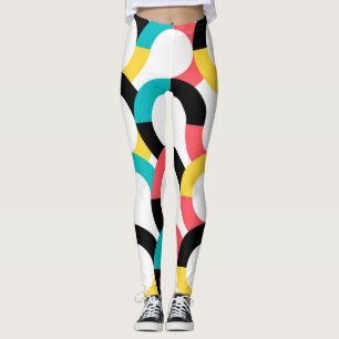 Leggings Coloré, tendance, gai, ludique et moderne géométri