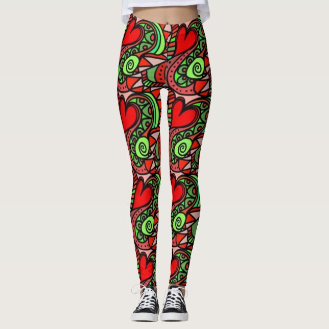 Leggings colorés Abstraits (Devant)