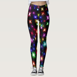 Leggings Colorful Fire Works