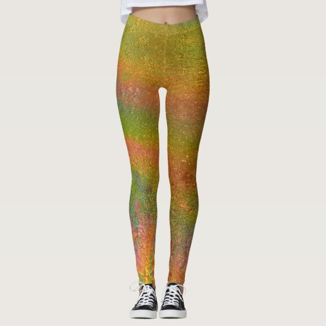 Leggings Colorful Iridescent Rainbow Oil Slick (Devant)