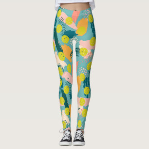 Leggings Colorful Moderne Motif Abstrait Crazy Pickleball
