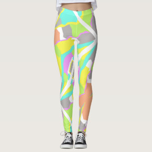 Leggings Coloris Pastel Vibes positives Légendes Abstraites