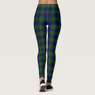Leggings Colquhoun tartan bleu vert plaid