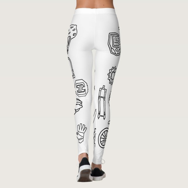 Leggings composants vélo (Back)