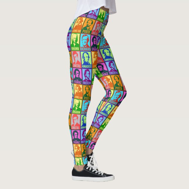 Leggings Compositeurs de musique classique Pop Art moderne (Droite)