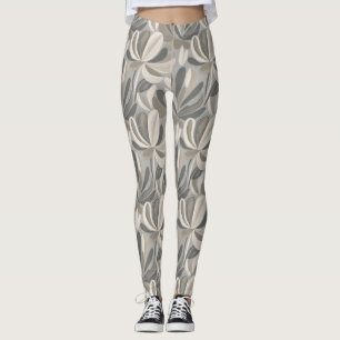 Leggings Composition florale abstraite à la gouache