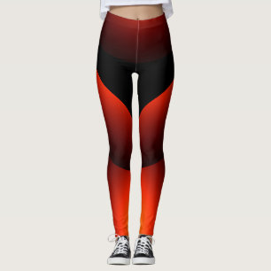 Leggings Concepteur chic de contemporain de noir de rouille