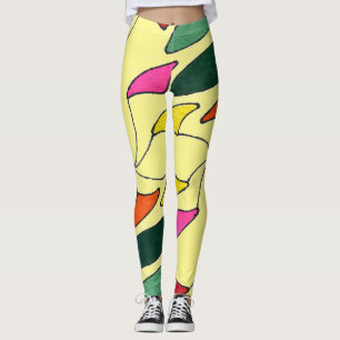 Leggings Conception abstraite, mouvement-un-yole avec