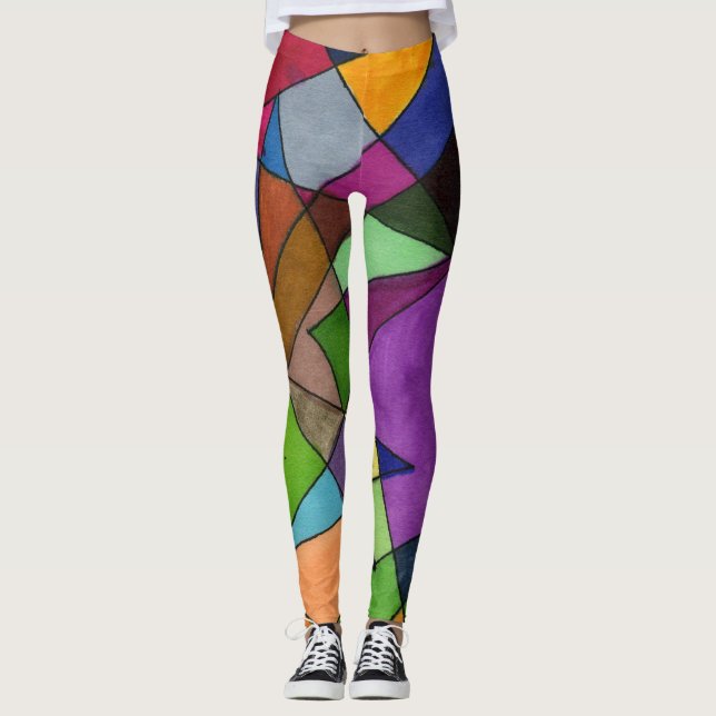 Leggings Conception abstraite, principalement des angles ai (Devant)