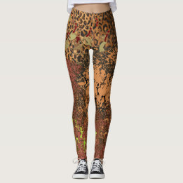 Leggings Conception africaine de léopard de guêtres