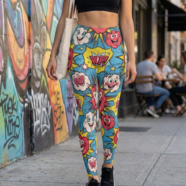 Leggings Conception amusante d'explosion de dessin animé -  (Créateur téléchargé)