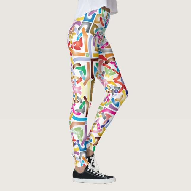 Leggings Conception celtique entrelacée vibrante de noeuds (Droite)