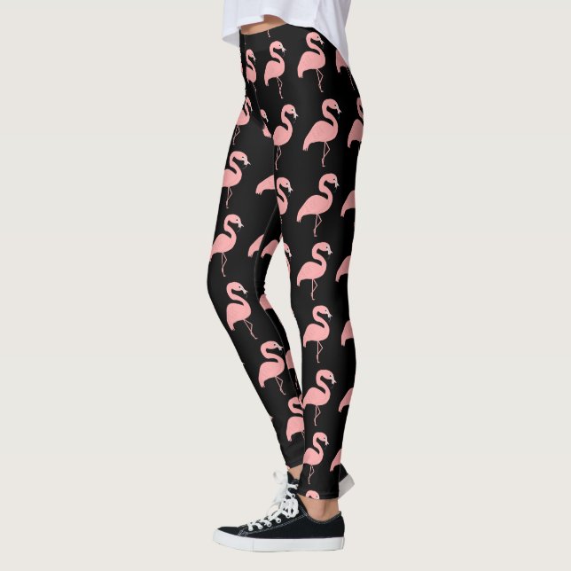 Leggings Conception de Flamant rose que vous choisissez Cou (Gauche)