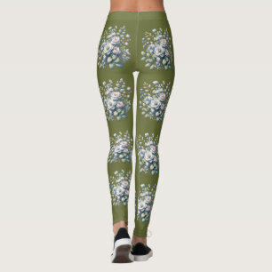 Leggings Conception de fleurs personnalisée