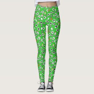 Leggings Conception de football avec chemises en blanc