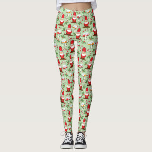 Leggings Conception de gnomes de Père Noël de Noël