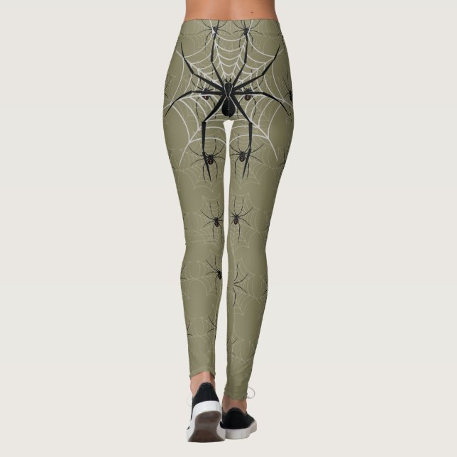 Leggings Conception de guêtres d'araignée de veuve noire (Dos)