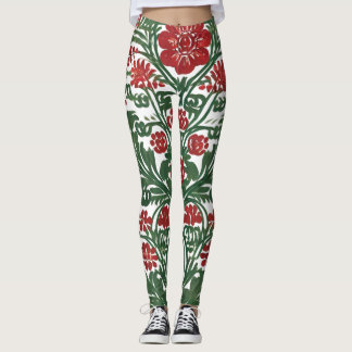 Leggings Conception de la légende - Style floral avec fleur