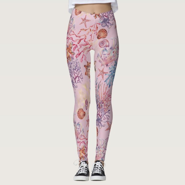Leggings Conception de la série de composition de l'eau sou (Devant)