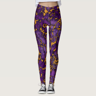Leggings Conception de la texture de prune violette et de m