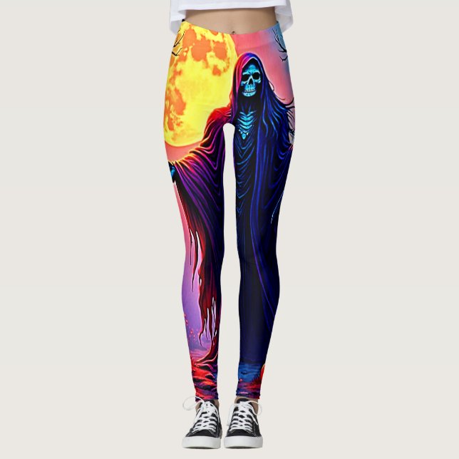 Leggings Conception de l'appel de éffrayant Moon Death (Devant)